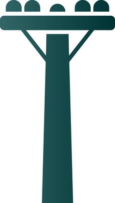 Pole Glyph Gradient Icon