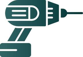 Drill Glyph Gradient Icon vector