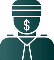 Bribe Glyph Gradient Icon vector