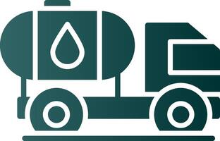 Tank Truck Glyph Gradient Icon vector