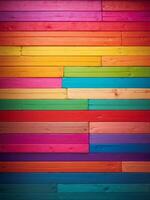 AI generated the fresh and vivid tones of this wooden backdrop create a cheerful and welcoming ambiance that complements a wide range of themes and styles. photo