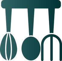 Kitchen Utensils Glyph Gradient Icon vector