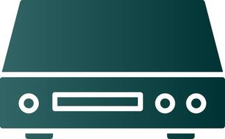 Dvd Player Glyph Gradient Icon vector