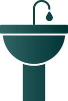 Sink Glyph Gradient Icon vector