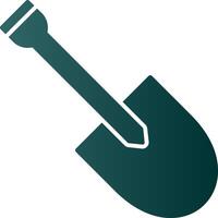 Shovel Glyph Gradient Icon vector