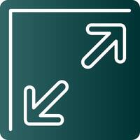Resize Glyph Gradient Icon vector
