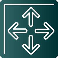 Maximize Glyph Gradient Icon vector