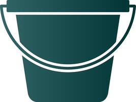 Bucket Glyph Gradient Icon vector