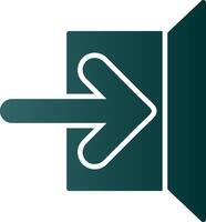 Sign In Glyph Gradient Icon vector