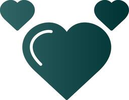 Heart Glyph Gradient Icon vector