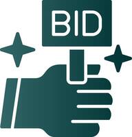 Bid Glyph Gradient Icon vector