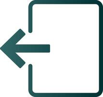 Exit Door Glyph Gradient Icon vector
