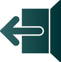 Logout Glyph Gradient Icon vector