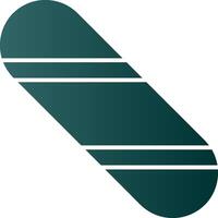 tabla de snowboard glifo degradado icono vector