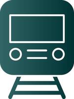 Rail Glyph Gradient Icon vector
