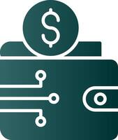 Ewallet Glyph Gradient Icon vector