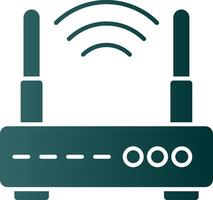 Wifi Router Glyph Gradient Icon vector