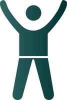 Cheer Up Glyph Gradient Icon vector