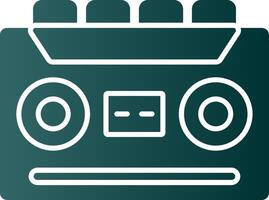 Cassette Recorder Glyph Gradient Icon vector