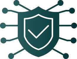 Online Security Glyph Gradient Icon vector