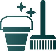 Cleaning Tools Glyph Gradient Icon vector