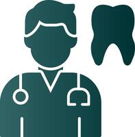 Dentist Glyph Gradient Icon vector