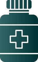 Medicine Bottle Glyph Gradient Icon vector