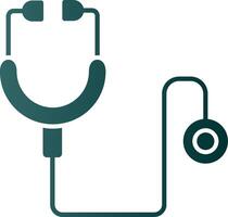 Stethoscope Glyph Gradient Icon vector