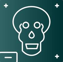 Skull X - ray Glyph Gradient Icon vector