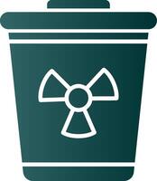 Toxic Waste Glyph Gradient Icon vector