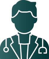 Surgeon Glyph Gradient Icon vector