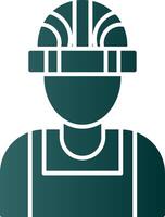 Builder Male Glyph Gradient Icon vector