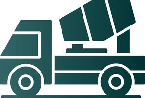 Concrete Mixer Glyph Gradient Icon vector