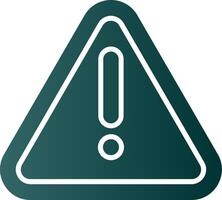 Warning Sign Glyph Gradient Icon vector