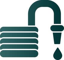 Garden Hose Glyph Gradient Icon vector