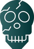 Skull Glyph Gradient Icon vector