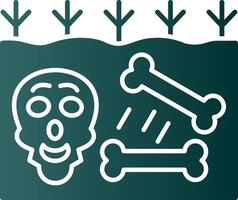 Extinction Glyph Gradient Icon vector