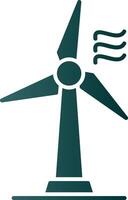 Wind Turbine Glyph Gradient Icon vector