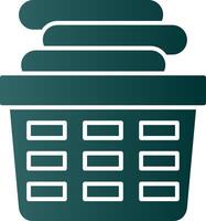 Laundry Basket Glyph Gradient Icon vector