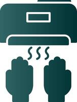 Hand Dryer Glyph Gradient Icon vector
