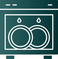 Dish Washing Glyph Gradient Icon vector