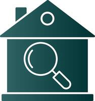 House Inspection Glyph Gradient Icon vector