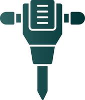 Jack Hammer Glyph Gradient Icon vector