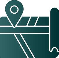 Map Glyph Gradient Icon vector