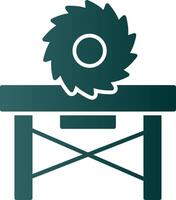 Circular Saw Glyph Gradient Icon vector