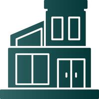 Modern House Glyph Gradient Icon vector