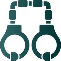 Handcuffs Glyph Gradient Icon vector