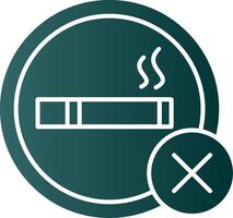 No Smoking Glyph Gradient Icon vector