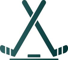 hielo hockey glifo degradado icono vector