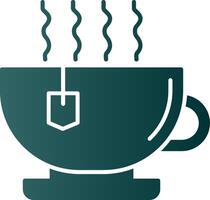 Hot Tea Glyph Gradient Icon vector